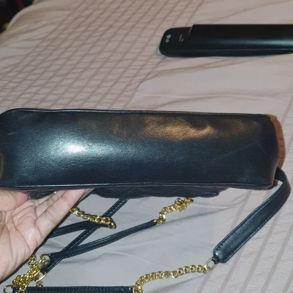 Judith Leiber Black Leather Quilted Mini Bag - Picture 9 of 14